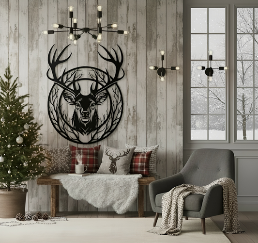The Antler Warden | Metal Wall Art