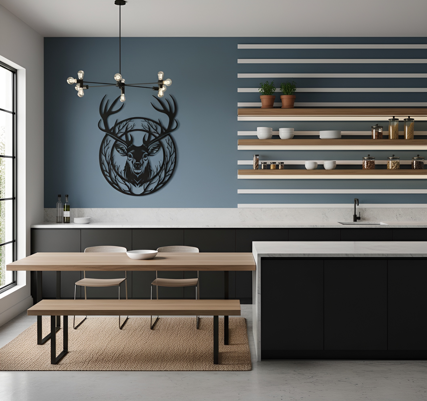 The Antler Warden | Metal Wall Art