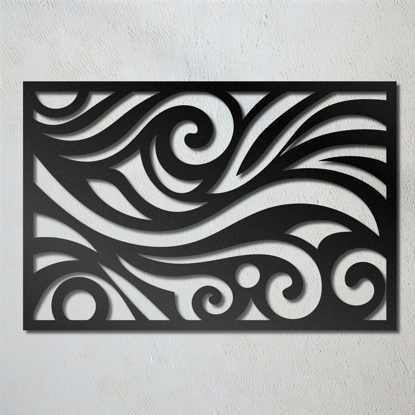 ZephyrFlow – Modern Abstract Swirl Metal Wall Art
