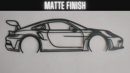 Décoration murale en métal 911 GT3 RS pour garage