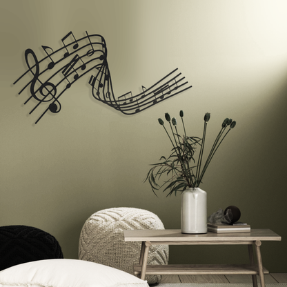 Musical Notes Metal Wall Art