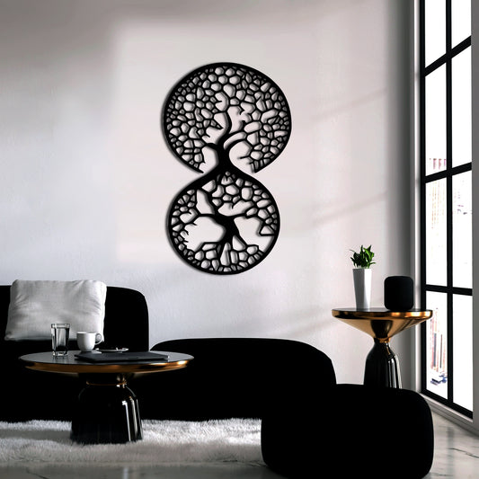 Kaballah inspirierte Baum des Lebens Wandkunst aus Metall