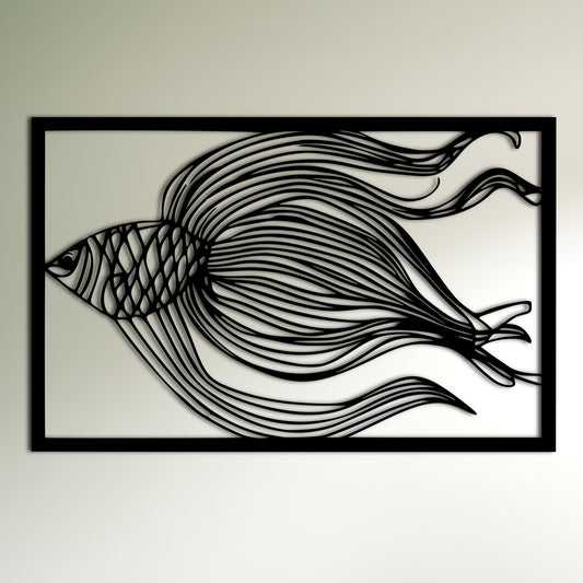 抽象的な魚のアート 魚と海の愛好家へのユニークなギフト