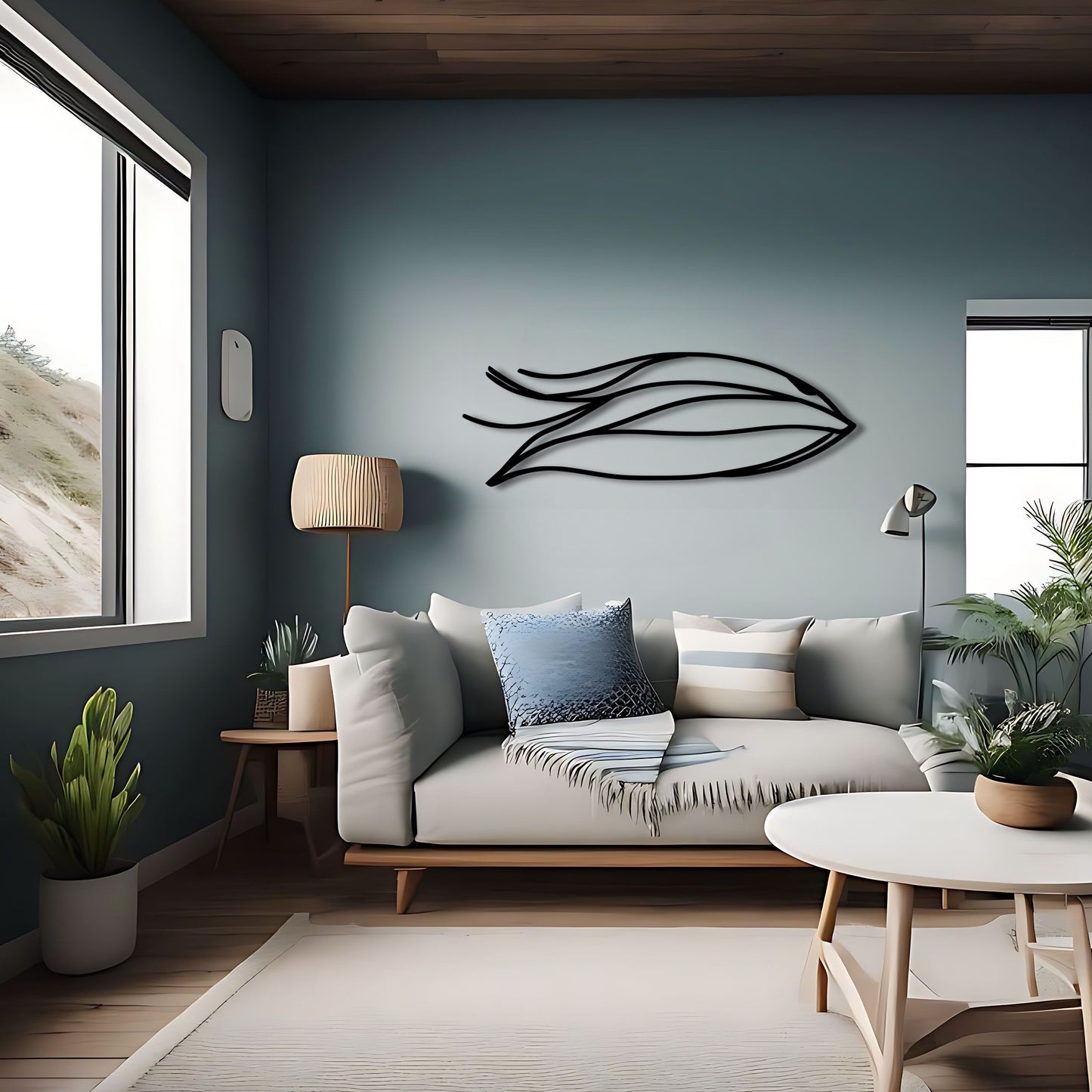 Abstract Fish Wall Art Inspired by Zaha Hadid