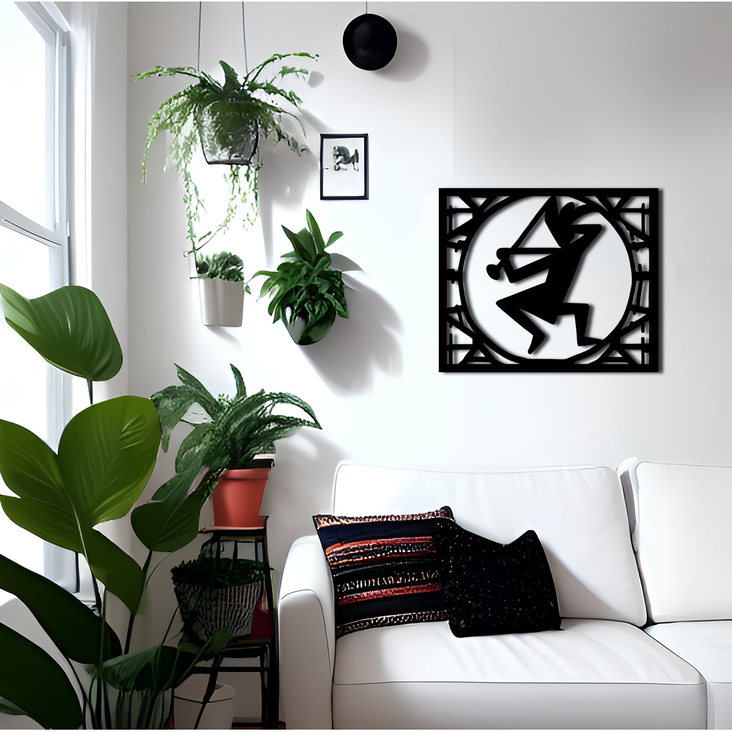 Abstract Kokopelli Rectangular Metal Wall Art