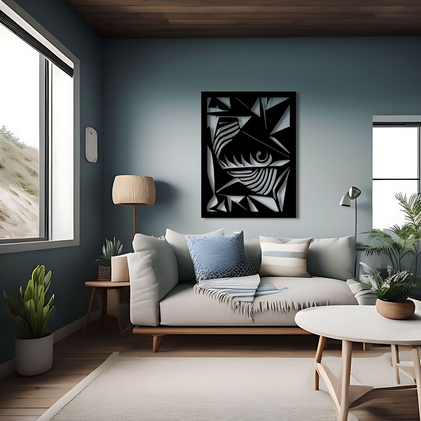 Abstract Shark Wall Art - Inspired by MC Escher