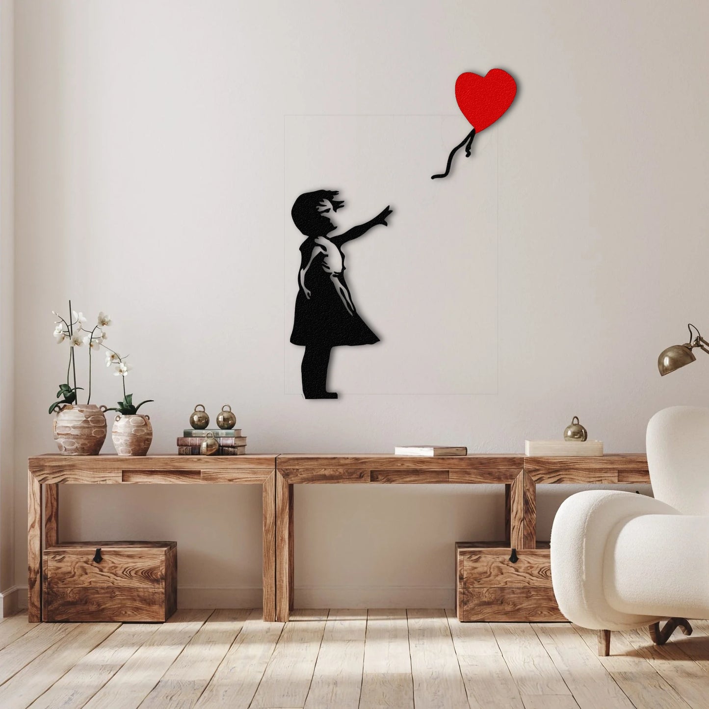 Banksy Girl Metal Wall Art