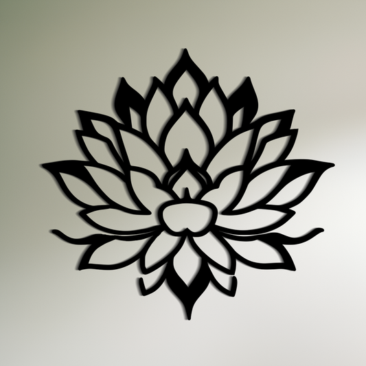 Ascension of the Lotus Flower Metal Wall Decor