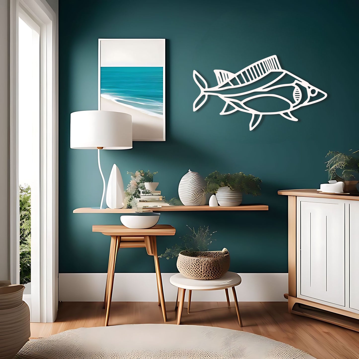 Bold Outlined Fish Wall Art - Perfect Gift for Fish and Ocean Lovers