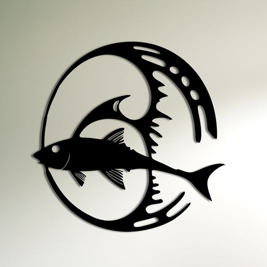 円形の魚のウォールアート