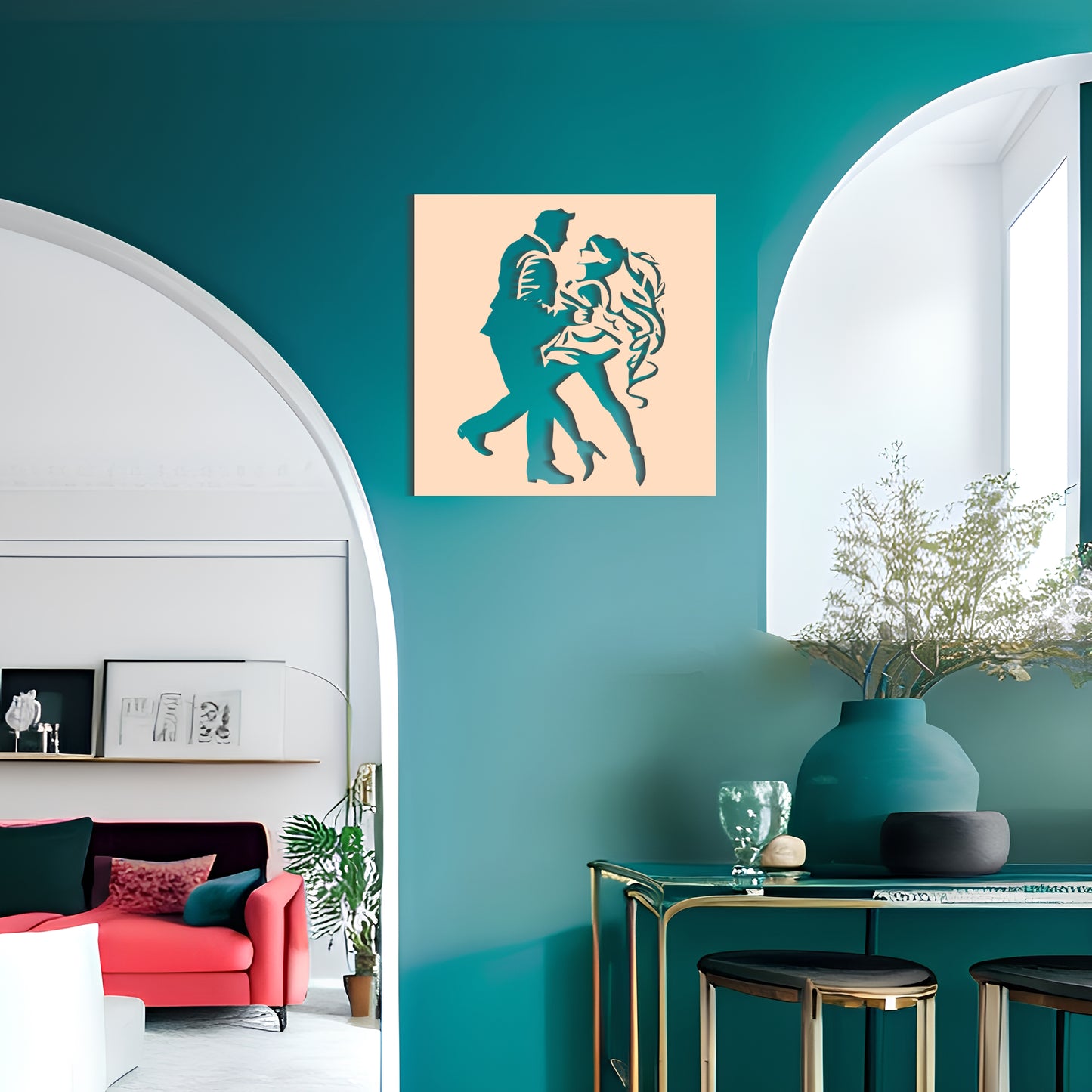 Dancing in Figuration Libre Style Wall Art