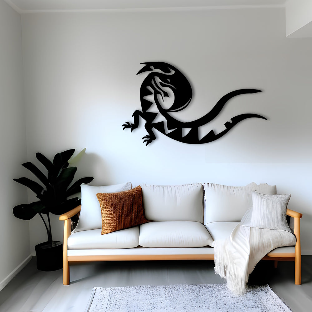 Dragon Eidechse Wandkunst aus Metall