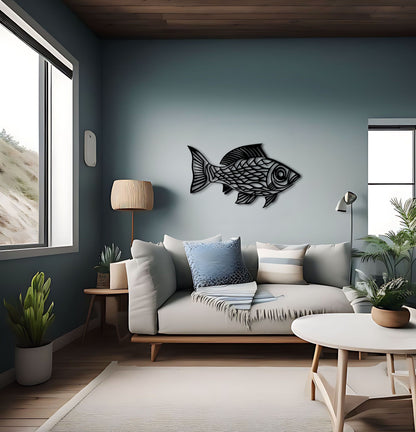 Fishop Art - Unique Metal Wall Art for Ocean Lovers and Fishing Enthusiasts