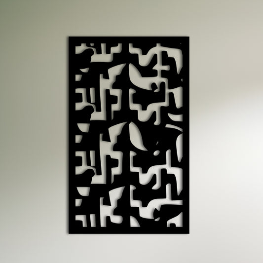 Gecko-Inspired Abstract Metal Wall Art