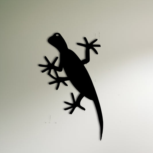 Gecko Metal Wall Art - Wall Climbing