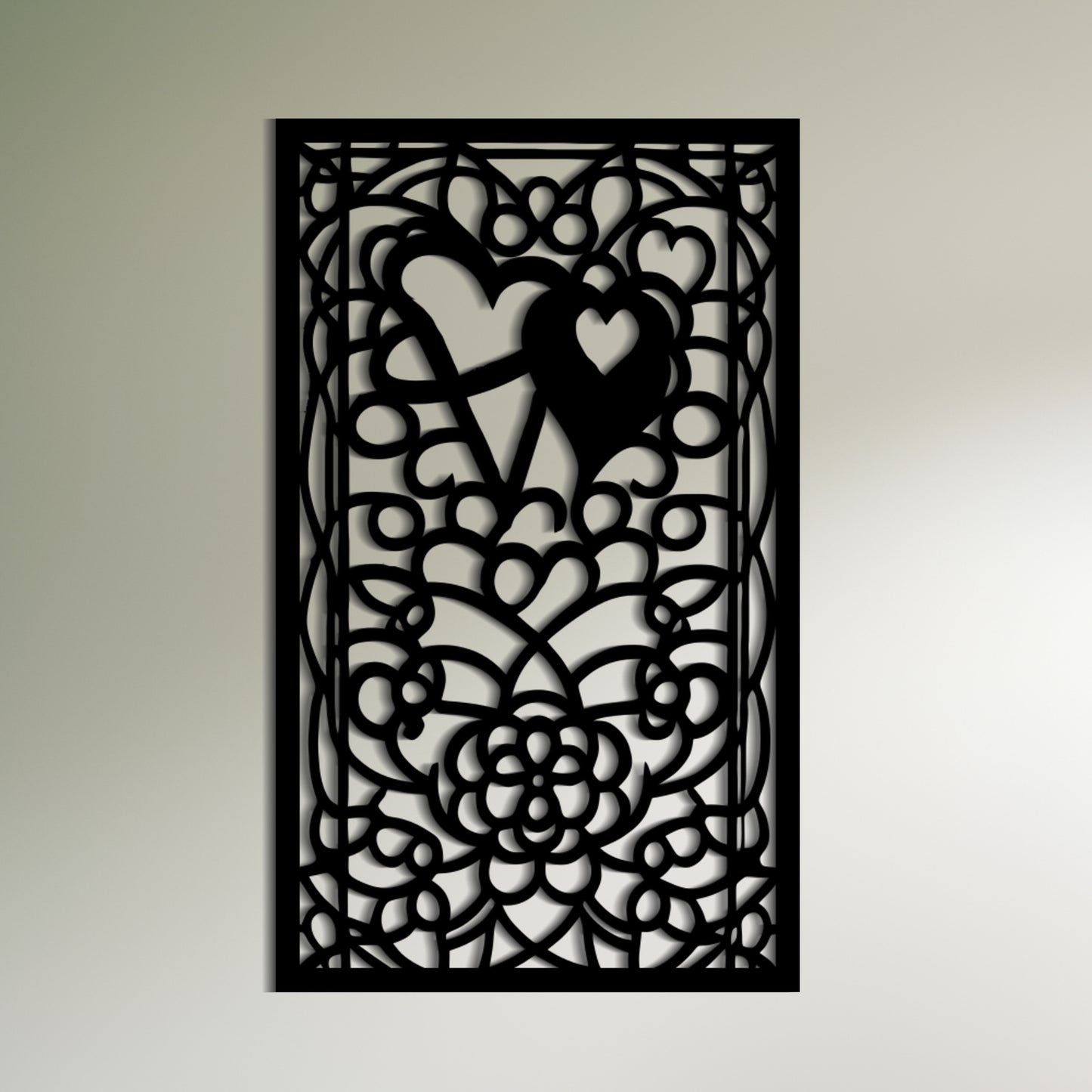 ハートのフレーム - 愛の壁の装飾