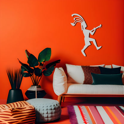 Inca Inspired Kokopelli Wall Art with Horn