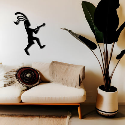 Inca Inspired Kokopelli Wall Art with Horn