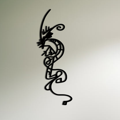 Kokopelli Line Art Metal Wall Decor