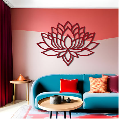 Lotus Flower Line Art Wall Art Decor