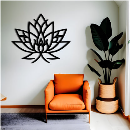 Lotus Lineart: A Fusion of Spiritual Symbols for Wall Decor