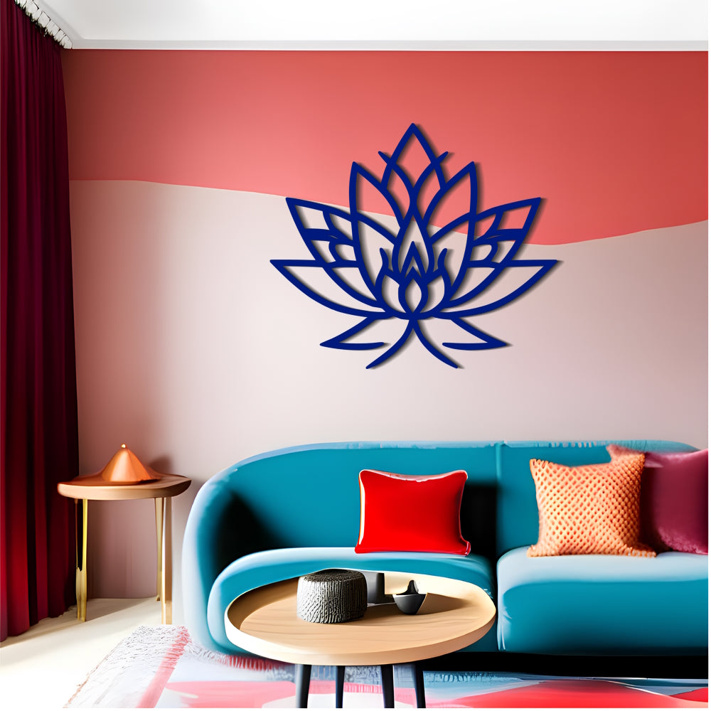 Lotus Lineart: A Fusion of Spiritual Symbols for Wall Decor