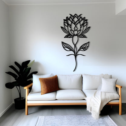 Lotus Yantra - אמנות קיר מתכת מינימליסטית