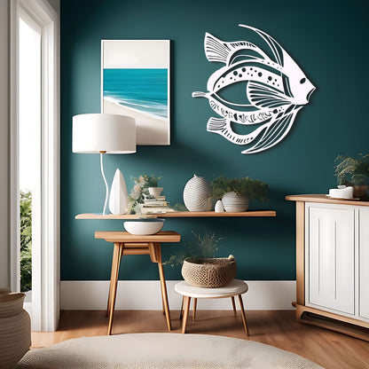 Majestic Tropical Fish Metal Wall Art