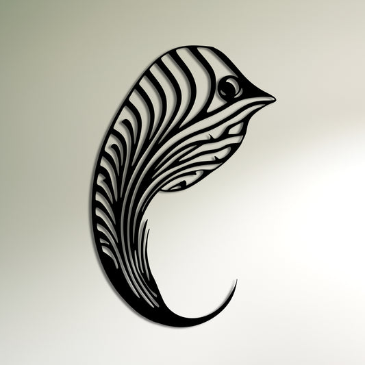Maori-Inspired Tribal Fish Line Art