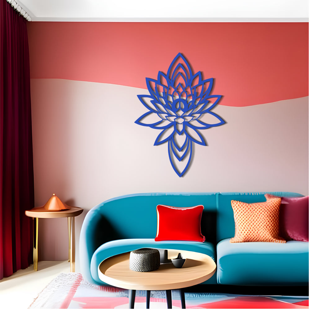 Minimalist Lotus Flower Line Art Wall Decor
