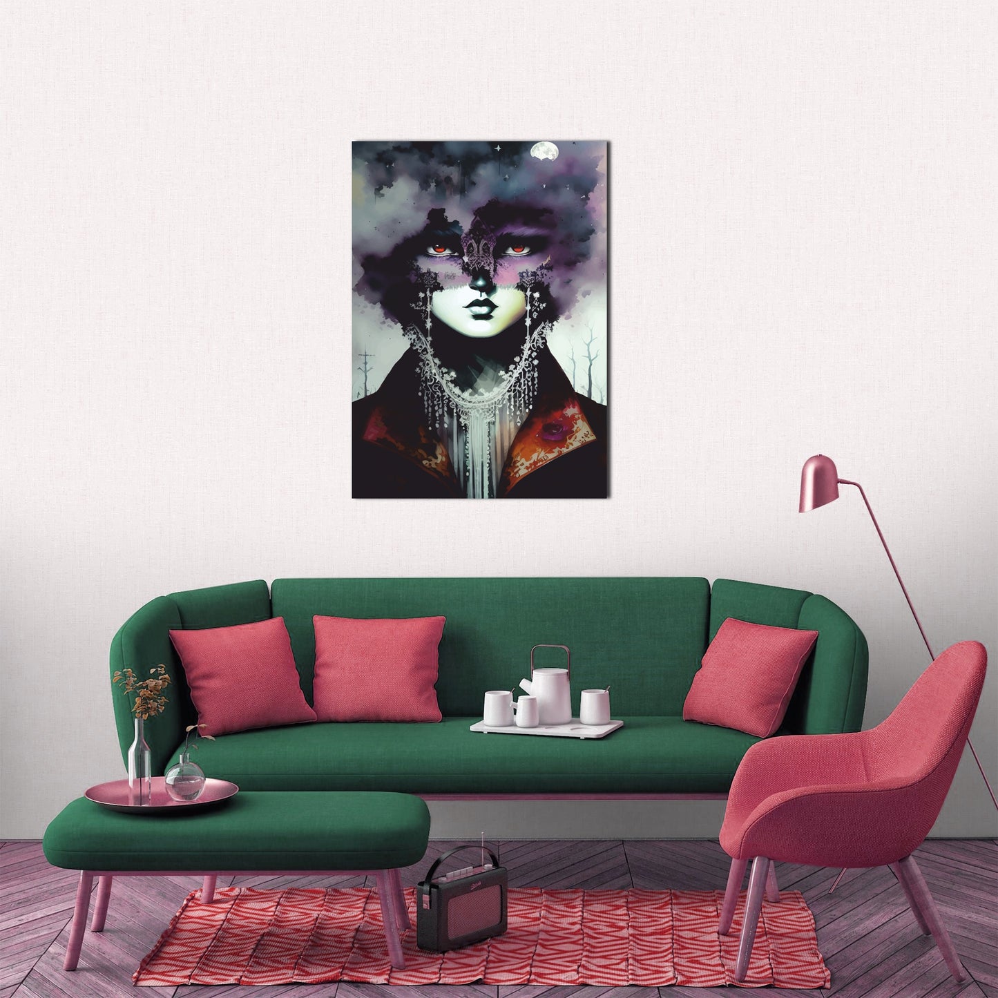 Mysterious Face Metal Poster