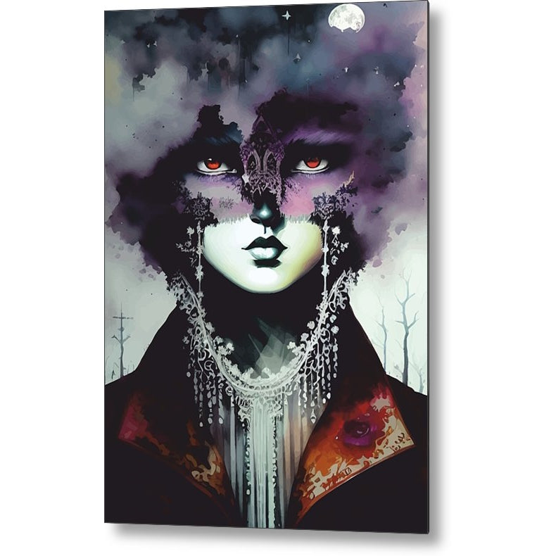 Mysterious Face Metal Poster