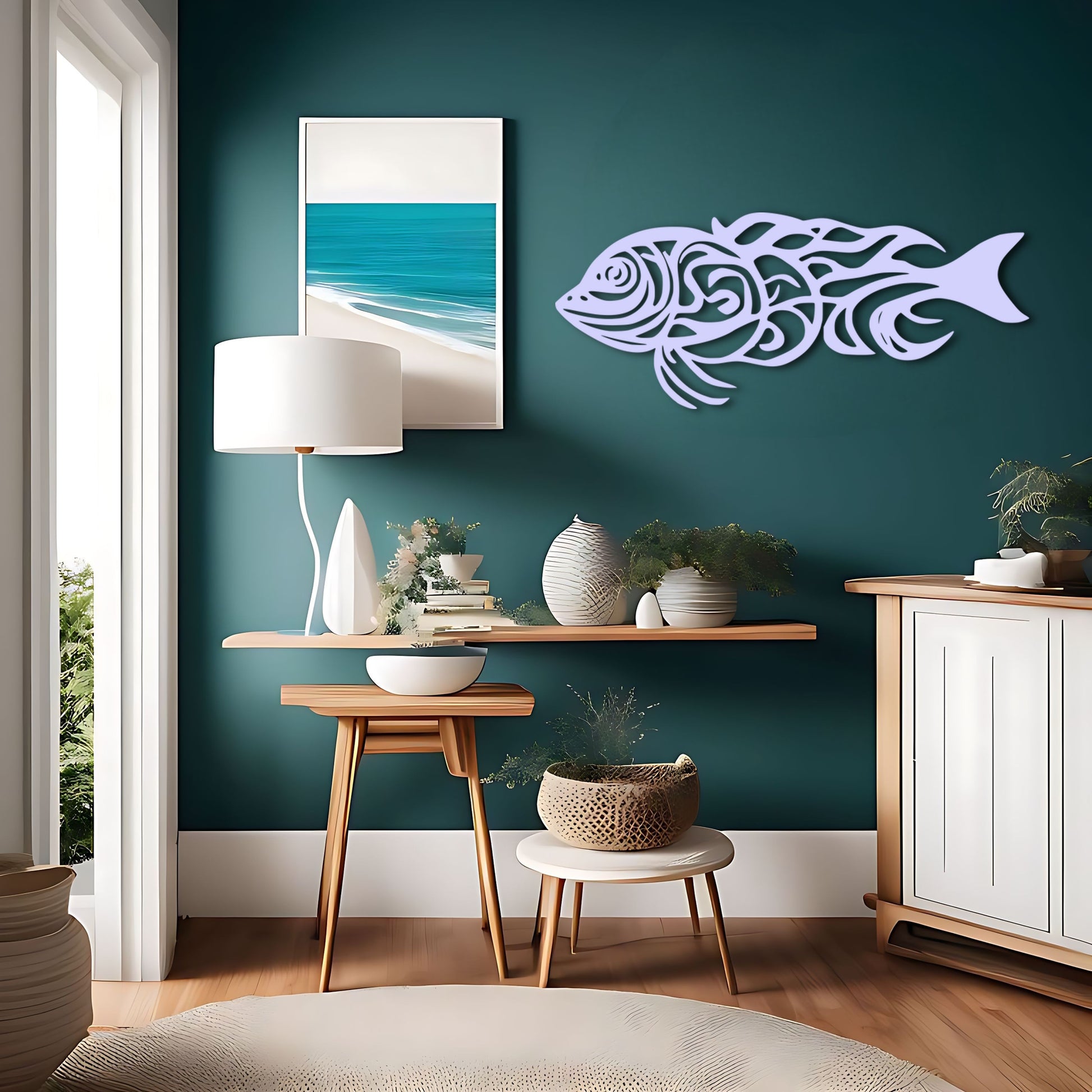 Polynesian-Inspired Dragon Fish Metal Wall Art for Ocean Lovers –  wallartpeople