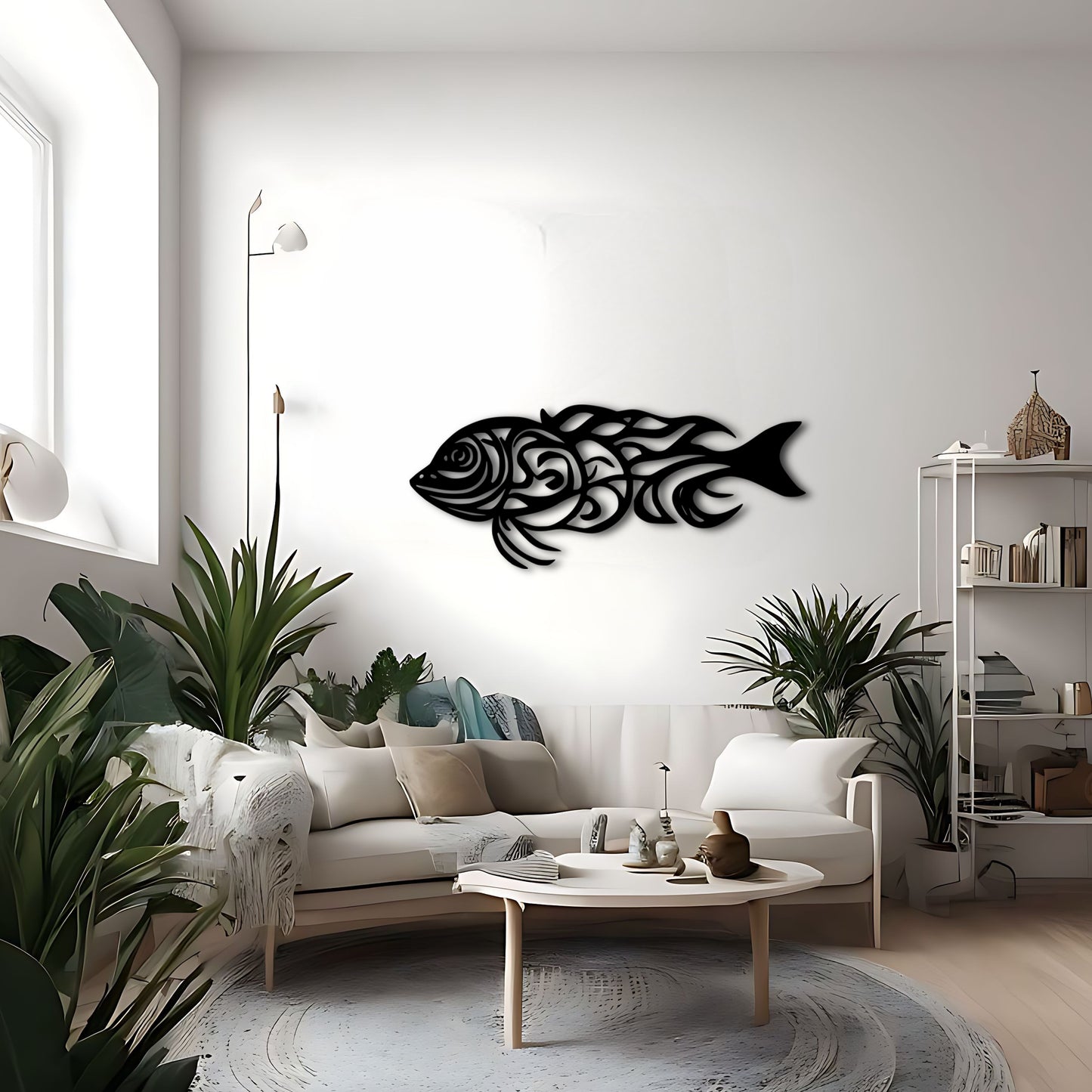 Polynesian-Inspired Dragon Fish Metal Wall Art for Ocean Lovers