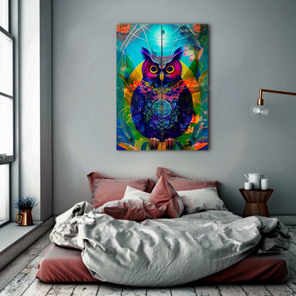 Radiant Morning Owl Saykodelik Metal Posteri