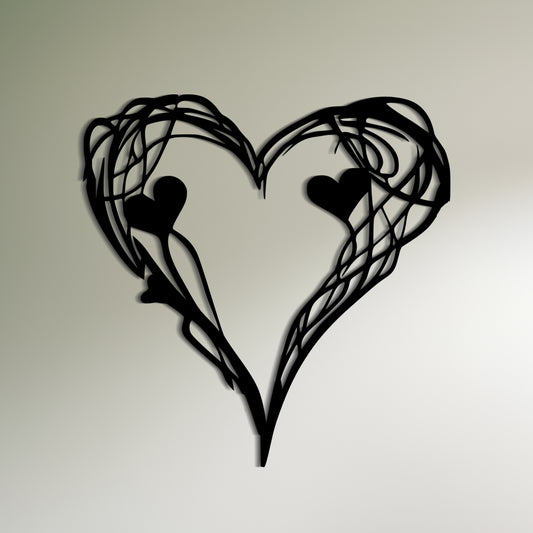 Love Tree Metal Wall Art, Love Heart Tree Couple Swinging Metal Wall Decor,  Metal Wall Silhouette Sculptures, for Home Decor