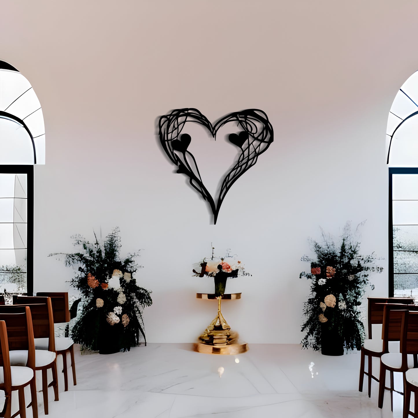 Romantic Heart-Shaped Wall Decor