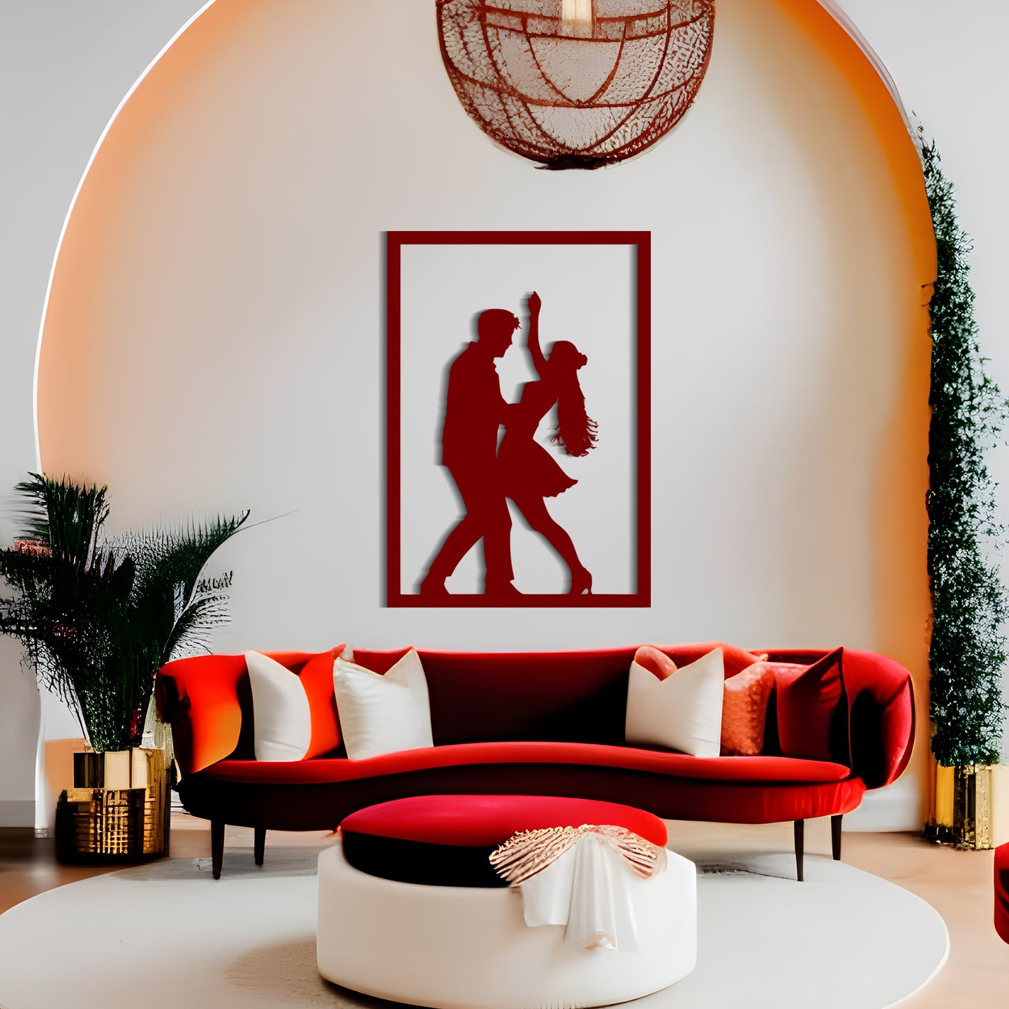Romantic Silhouette of a Dancing Couple
