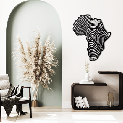 Fingerprint Africa Metal Wall Art