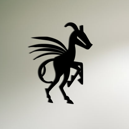 Silhouette of a Horse and Kokopelli - Metal Wall Art
