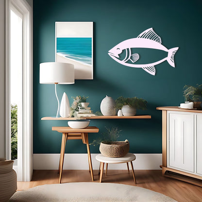 Simplistic Arctic Fish Metal Wall Art - Gift for Father and Ocean Lovers