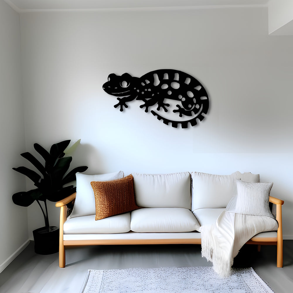 Spotted Gecko Metal Wall Art
