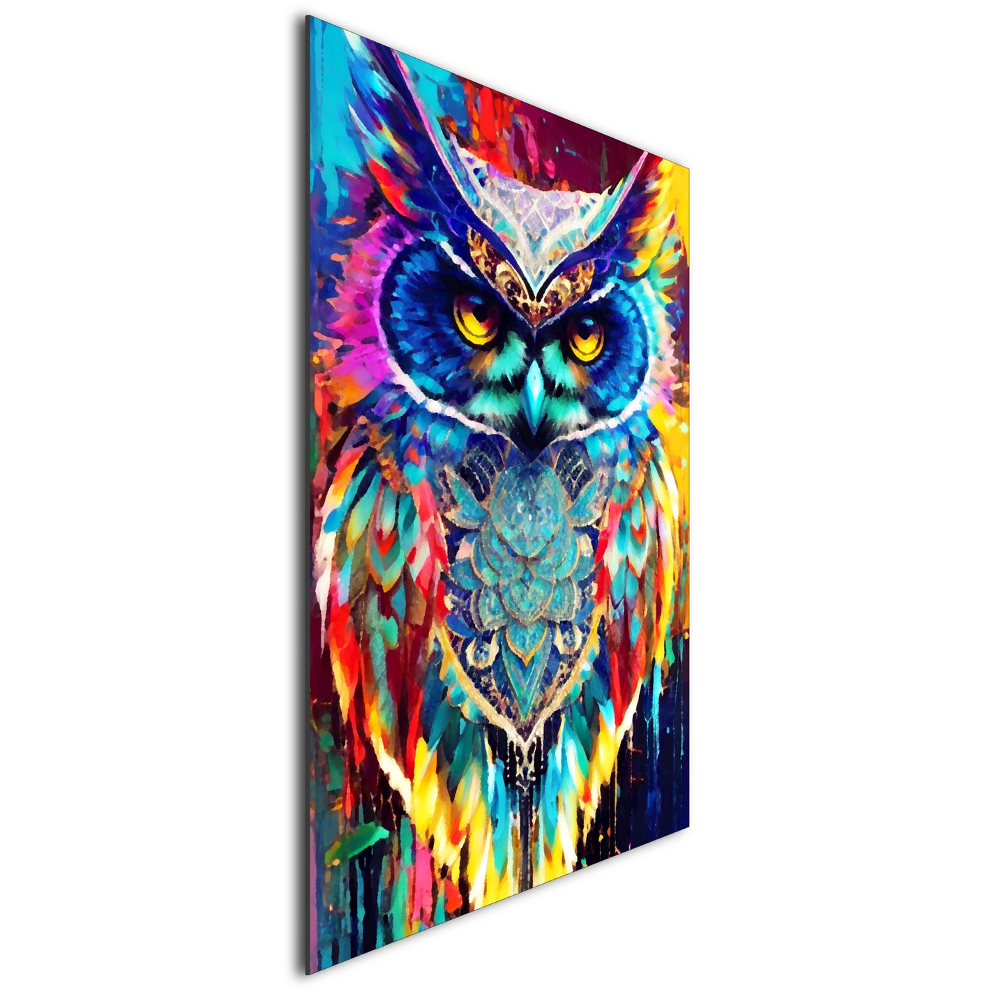 Symmetric Owlscape Metal Poster