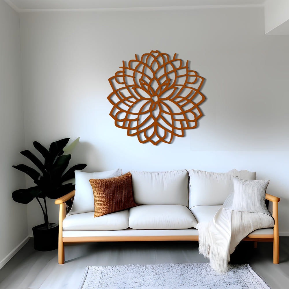 Symmetrical Chrysanthemum Ripple Wall Art