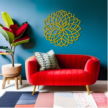 Symmetrical Chrysanthemum Ripple Wall Art