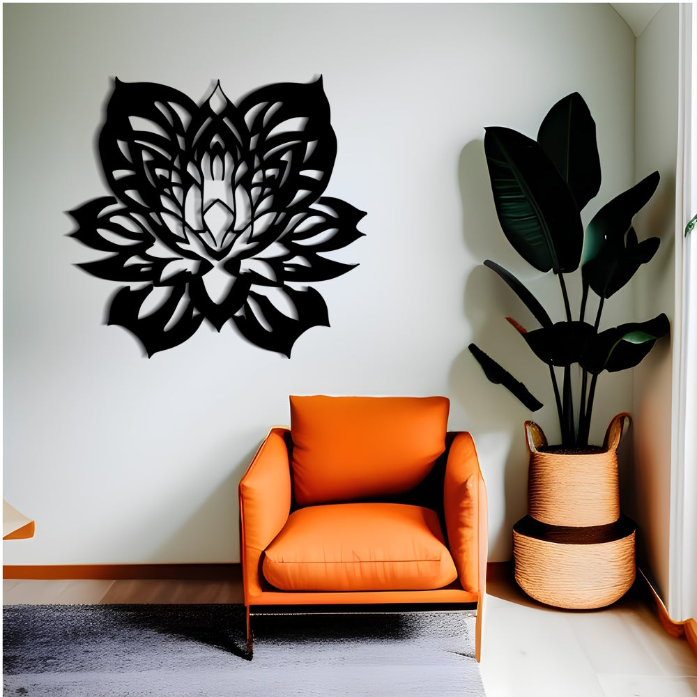 Symmetrical Lotus Flower Wall Art