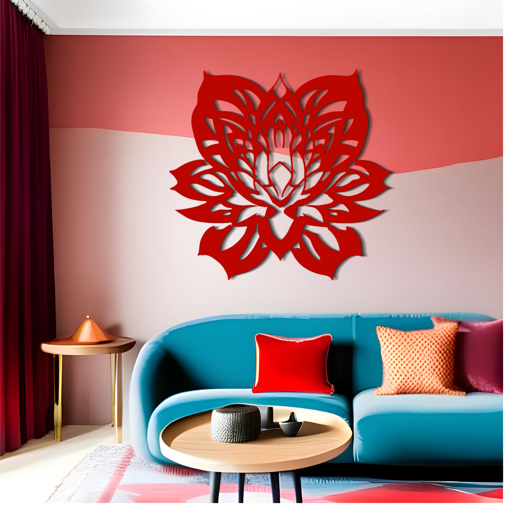 Symmetrical Lotus Flower Wall Art