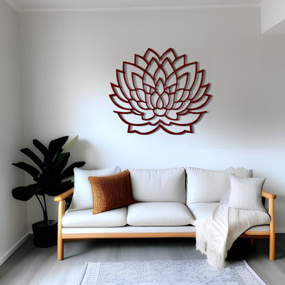 Symmetrical Lotus Flower Wall Art