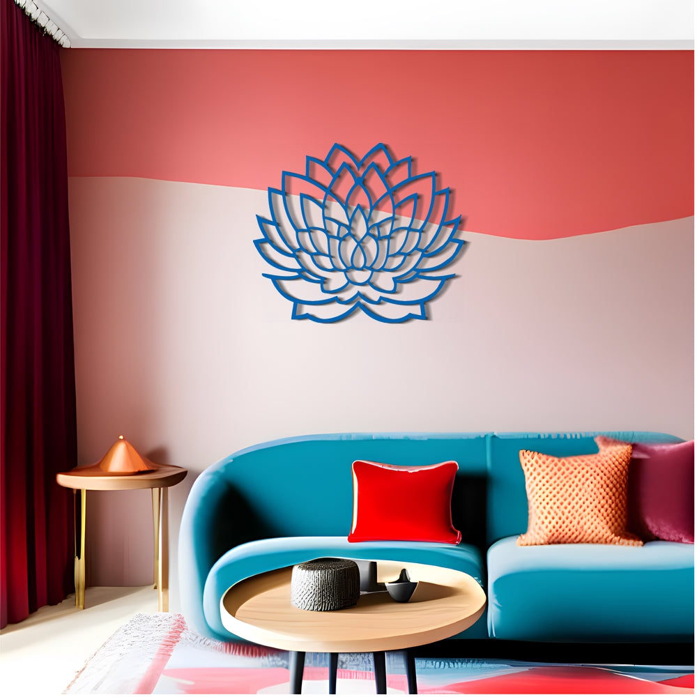 Symmetrical Lotus Flower Wall Art