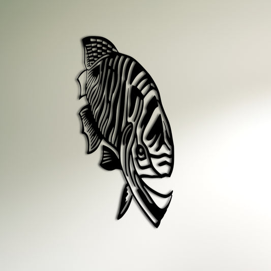 ציור קיר דג זברה יפה סימטרי